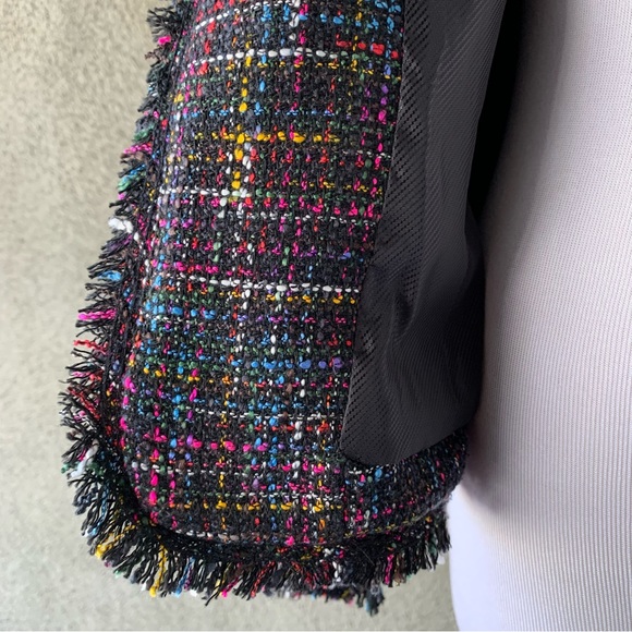 “H&M” Black Jacket with Multicolored Threads size 12 - Picture 8 of 12